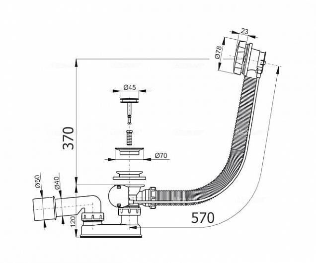 Фотография товара Alcaplast No design A55K