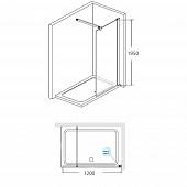 Душевая перегородка 120 см RGW Walk In WA-01 03100112-11