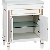 Комплект мебели 60 см, белая патина, Misty Женева 60 П-Жен01060-013Пр-K